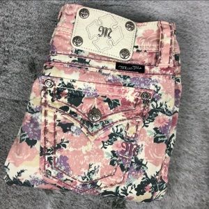 Miss me cargo floral cuff skinny jeans